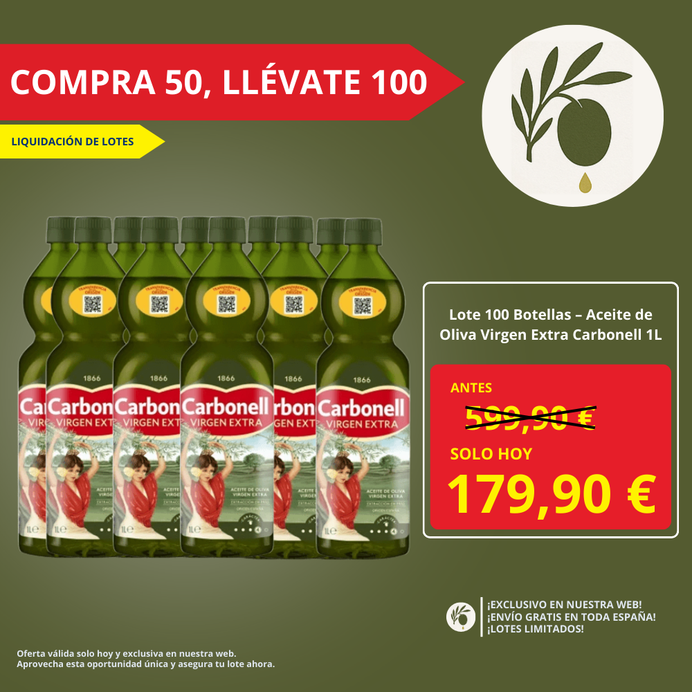 Lote Aceite de Oliva Virgen Extra 1L – Compra 50, Llévate 100